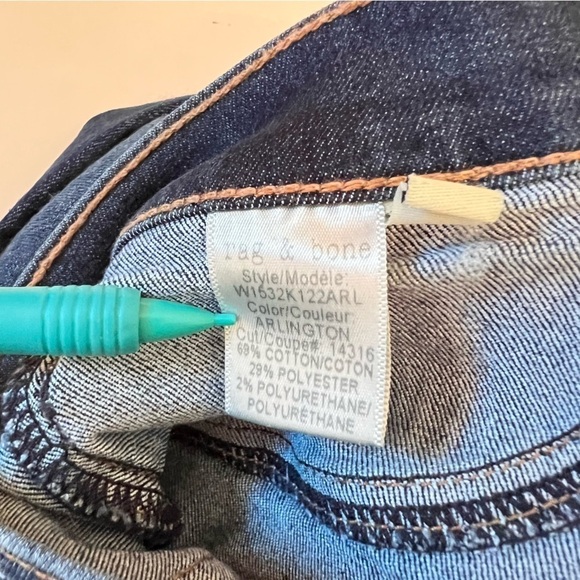 Rag & Bone 10” Skinny Jeans Arlington Wash Size 27 - Picture 8 of 12